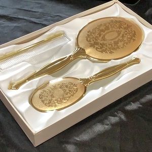 Vintage Vanity Set, Mirror, Brush and Comb